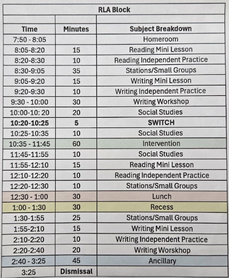 schedule
